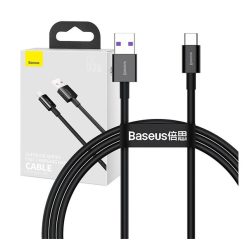   Baseus Superior USB-C gyorstöltő töltő- és adatkábel, 1m, fekete
