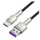 Baseus Cafule USB-C gyorstöltő töltő- és adatkábel, 0,25m, fekete