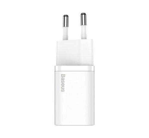Baseus Super-Si hálózati gyorstöltő adapter USB-C, 20W, fehér