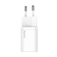 Baseus Super-Si hálózati gyorstöltő adapter USB-C, 20W, fehér
