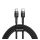 Baseus Cafule USB-C gyorstöltő töltő- és adatkábel, 2m, szürke-fekete