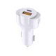 Phoner PH-CC58 autós szivargyújtó gyorstöltő, USB-C + USB, PD, 30W, fehér