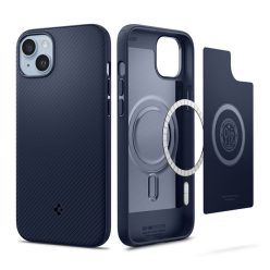   Spigen Mag Armor Apple iPhone 14 Plus Navy Blue MagSafe tok, kék