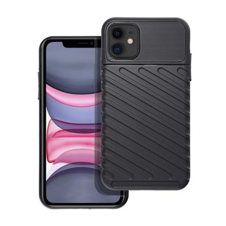 Forcell Thunder hátlap tok Apple iPhone 11, fekete