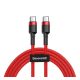 Baseus Cafule USB-C / USB-C töltő- és adatkábel, 60W, 1m, piros