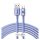 Baseus Crystal Shine USB / USB-C töltő- és adatkábel, 5A, 1,2m, ibolya