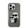 Karl Lagerfeld Liquid Glitter Karl and Choupette NFT hátlap tok Apple iPhone 14 Pro, fekete
