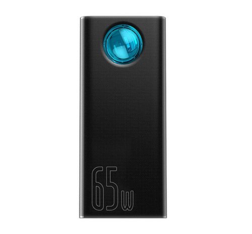 Baseus Amblight Power bank / külső akkumulátor, 30000mAh, 4xUSB, USB-C, 65W, fekete