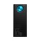 Baseus Amblight Power bank / külső akkumulátor, 30000mAh, 4xUSB, USB-C, 65W, fekete