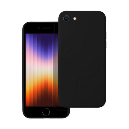 Magsafe szilikon tok Apple iPhone SE 2022/SE 2020/8/7, fekete
