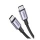 Ugreen US316 USB-C / USB-C gyorstöltő- és adatkábel, 100W, 1.5m, fekete