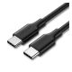 Ugreen US286 USB-C / USB-C gyorstöltő- és adatkábel, 3m, fekete