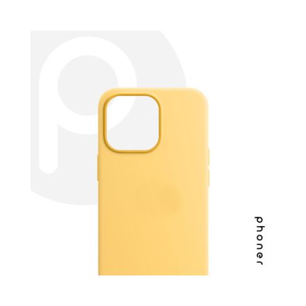 Phoner Apple iPhone 11 Pro Max szilikon tok, sárga