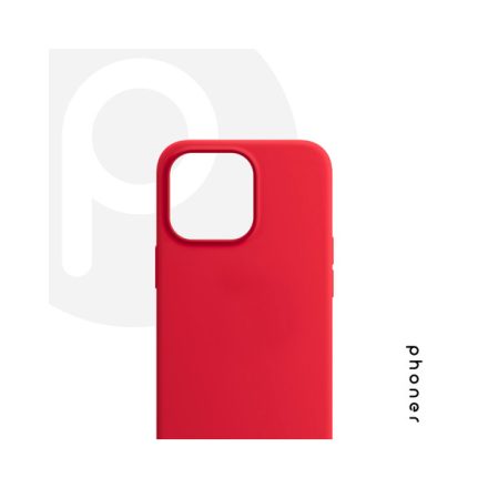 Phoner Apple iPhone 13 mini szilikon tok, piros