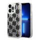 Karl Lagerfeld Liquid Glitter Monogram Apple iPhone 14 Pro hátlap tok, fekete