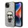 Karl Lagerfeld Glitter Flakes Ikonik Apple iPhone 14 Plus hátlap tok, ezüst