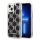 Karl Lagerfeld Liquid Glitter Monogram Apple iPhone 14 Plus hátlap tok, fekete