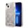 Karl Lagerfeld Liquid Glitter Monogram Apple iPhone 14 Plus hátlap tok, ezüst