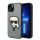 Karl Lagerfeld Saffiano Karl's Head Patch Apple iPhone 14 Plus hátlap tok, ezüst