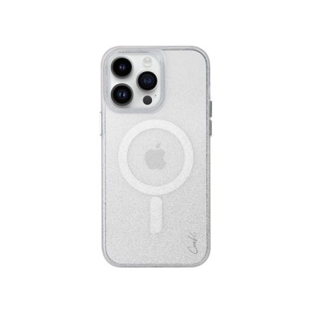 Uniq Coehl Lumino Apple iPhone 14 Pro, MagSafe szilikon tok, csillámló ezüst