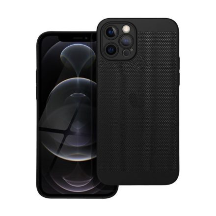 Breezy Apple iPhone 12 Pro, műanyag tok, fekete