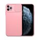 Slide Apple iPhone 11 Pro Max, kameravédős szilikon tok, rózsaszín
