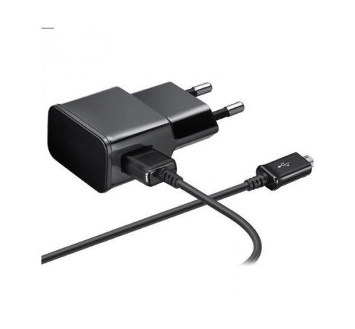 Samsung ETA0U83EWE kompatibilis hálózati töltő adapter USB-A + ECB-DU4AWE microUSB-A kábel, 10W, fekete, (No logo)