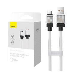   Baseus CoolPlay USB / USB-C töltő- és adatkábel, 100W, 2m, fehér