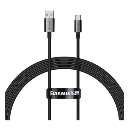 Baseus Superior USB-Type-C adatkábel, 100W, 1,5m, fekete