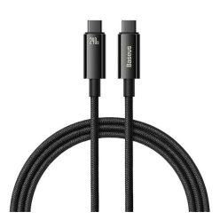   Baseus Tungsten Gold Type-C-Type-C adatkábel, 240W, 2m, fekete
