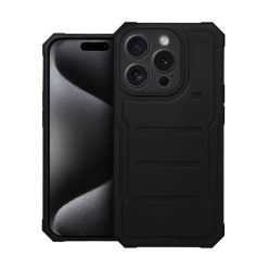   Heavy Duty Apple iPhone 15 Pro ütésálló szilikon tok, fekete