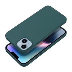 Matt Apple iPhone 15 szilikon tok, zöld