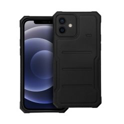 Heavy Duty Apple iPhone 12 ütésálló szilikon tok, fekete