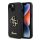Guess Glitter Script Big 4G Apple iPhone 15 hátlap tok, fekete