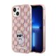 Karl Lagerfeld Monogram Choupette Apple iPhone 15 hátlap tok, rózsaszín