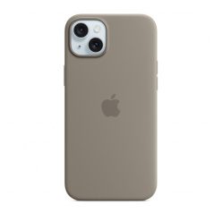 Apple iPhone 15 Plus MagSafe szilikon tok, agyag