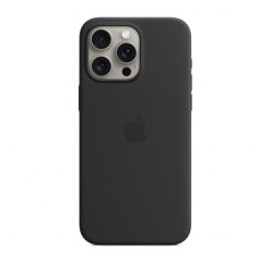 Apple iPhone 15 Pro Max MagSafe szilikontok, fekete
