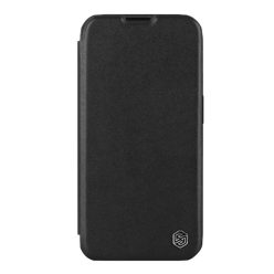 Nillkin Qin Pro bőr flip tok, Iphone 15 Pro , fekete
