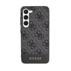 Guess 4G Stripe Samsung Galaxy S24+ szilikon tok, fekete