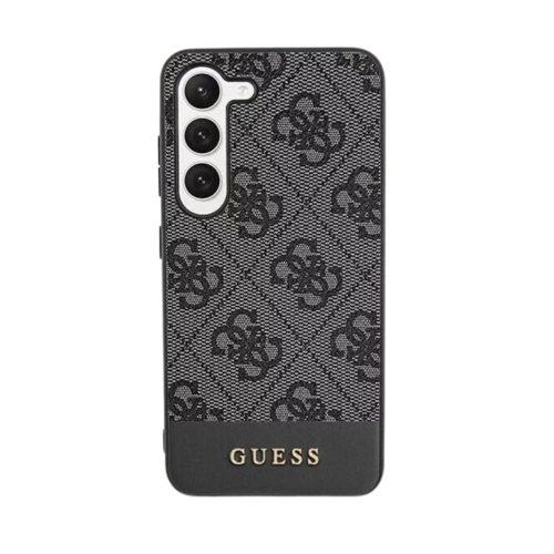 Guess 4G Stripe Samsung Galaxy S24+ szilikon tok, fekete