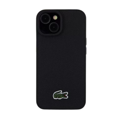 Lacoste Iconic Petit Pique Woven Logo iPhone 15 MagSafe tok, fekete