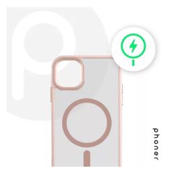   Phoner Apple iPhone 14 Pro Max Hybrid Mag MagSafe kemény hátlap tok, rózsaszín