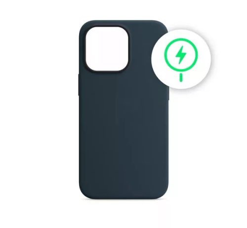 Phoner Apple iPhone 15 Magsafe szilikon tok, viharkék
