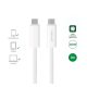 4smarts PremiumCord USB / USB-C töltő- és adatkábel, 240W, 3m, fehér