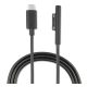4smarts USB-C / Microsoft Surface töltőkábel, 5A, 1m, fekete