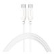 4smarts High FlexUSB-C / USB-C Szilikon töltő- és adatkábel, 60W 1.5m, fehér