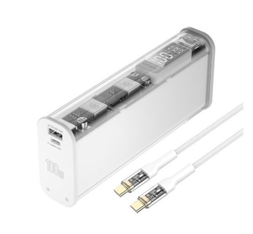 4smarts Lucid Block Power bank / külső akkumulátor, 20000mAh, 100W, fehér