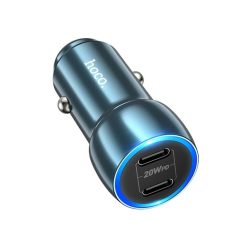 Hoco Z48 autós töltő, 2x Type-C (PD 40W) zafírkék