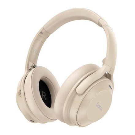 Hoco W37 aktív zajszűrős bluetooth fejhallgató, bézs