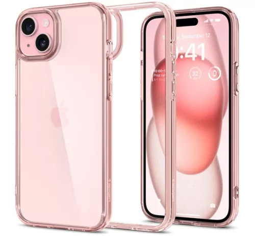 Spigen Ultra Hybrid Apple Iphone 15 Rose Crystal tok, átlátszó